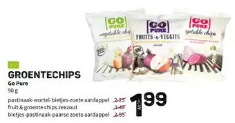 Ekoplaza Groentechips go pure aanbieding