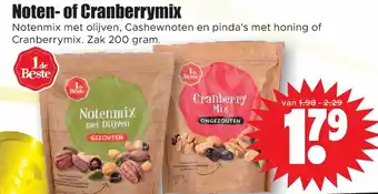 Dirk Noten- of Cranberrymix 200g aanbieding