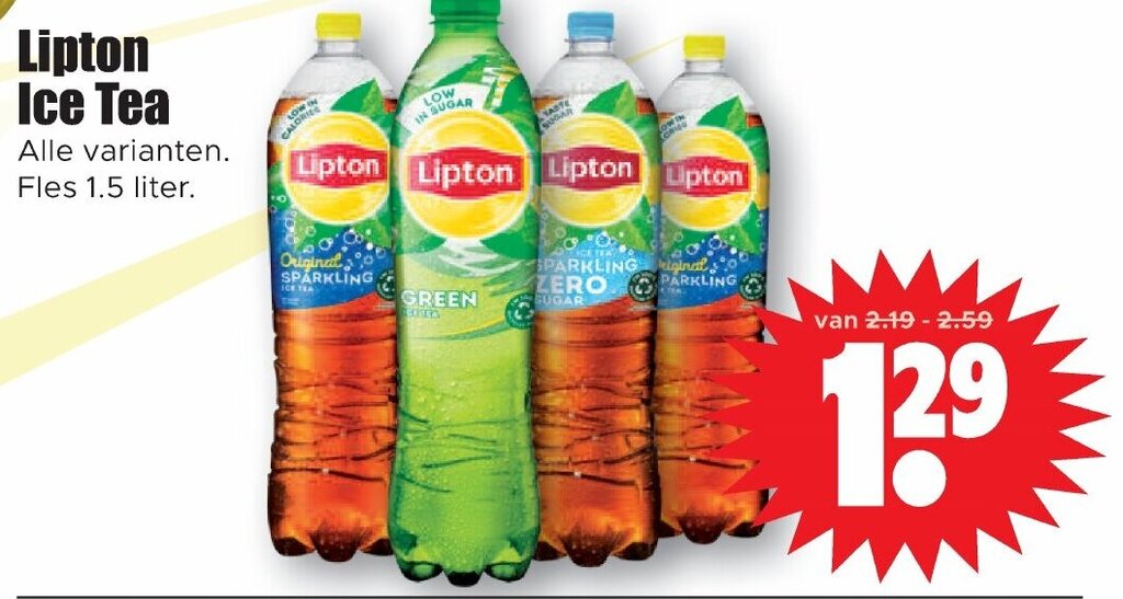 Lipton Ice Tea 1.5L aanbieding bij Dirk