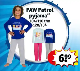 Kruidvat Paw patrol pyjama*** aanbieding