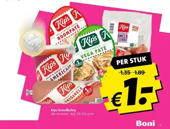 Boni Kips broodbeleg aanbieding