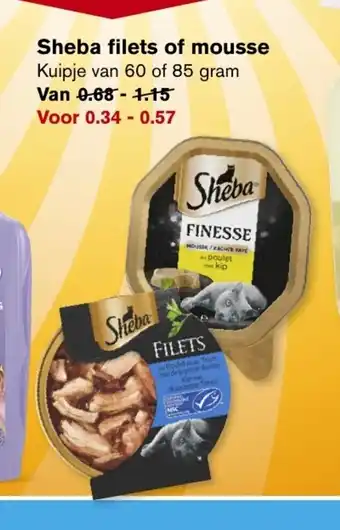 Hoogvliet Sheba filets of mousse 60 of 85 gram aanbieding