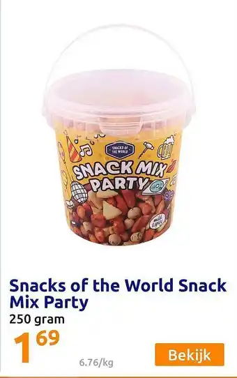 Action Snacks of the world snack mix party 250 gram aanbieding