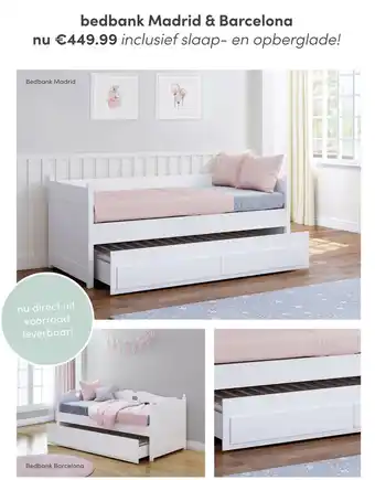 Baby & Tiener Bedbank madrid & barcelona aanbieding