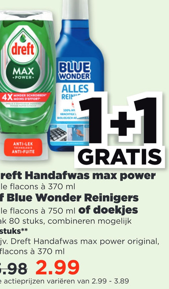 PLUS Dreft handafwas max power aanbieding