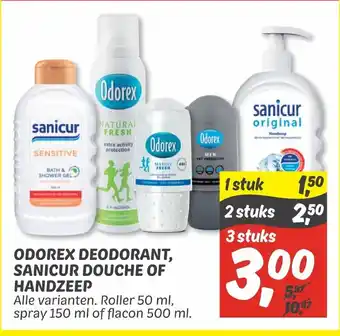 Dekamarkt Odorex Deodorant, Sanicur Douche Of Handzeep 1 stuk aanbieding