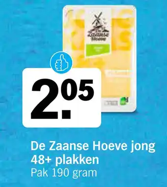 Albert Heijn De zaanse hoeve jong 48+ plakken pak 190 gram aanbieding