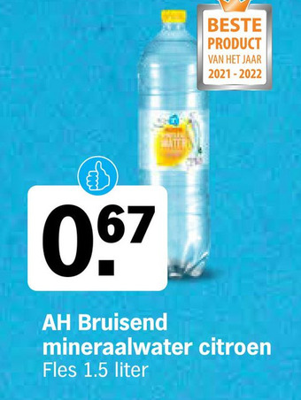 Albert Heijn Ah bruisend mineraalwater citroen aanbieding