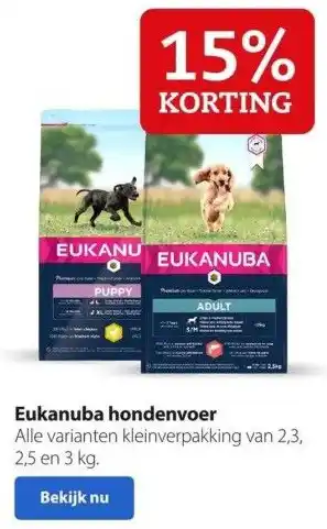 Boerenbond Eukanuba hondenvoer aanbieding