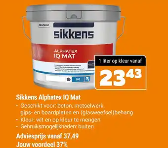 De voordeelmarkt Sikkens alphatex iq mat aanbieding