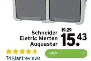 GAMMA Schneider eletric merten auquastar aanbieding