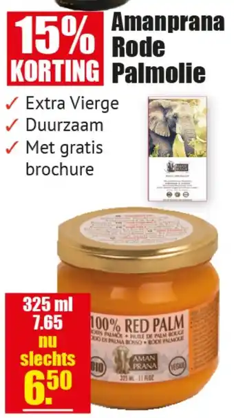 Gezond & Wel Amanprana rode palmolie aanbieding