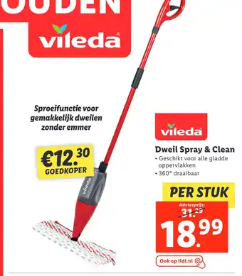 Lidl Vileda dweil spray & clean aanbieding