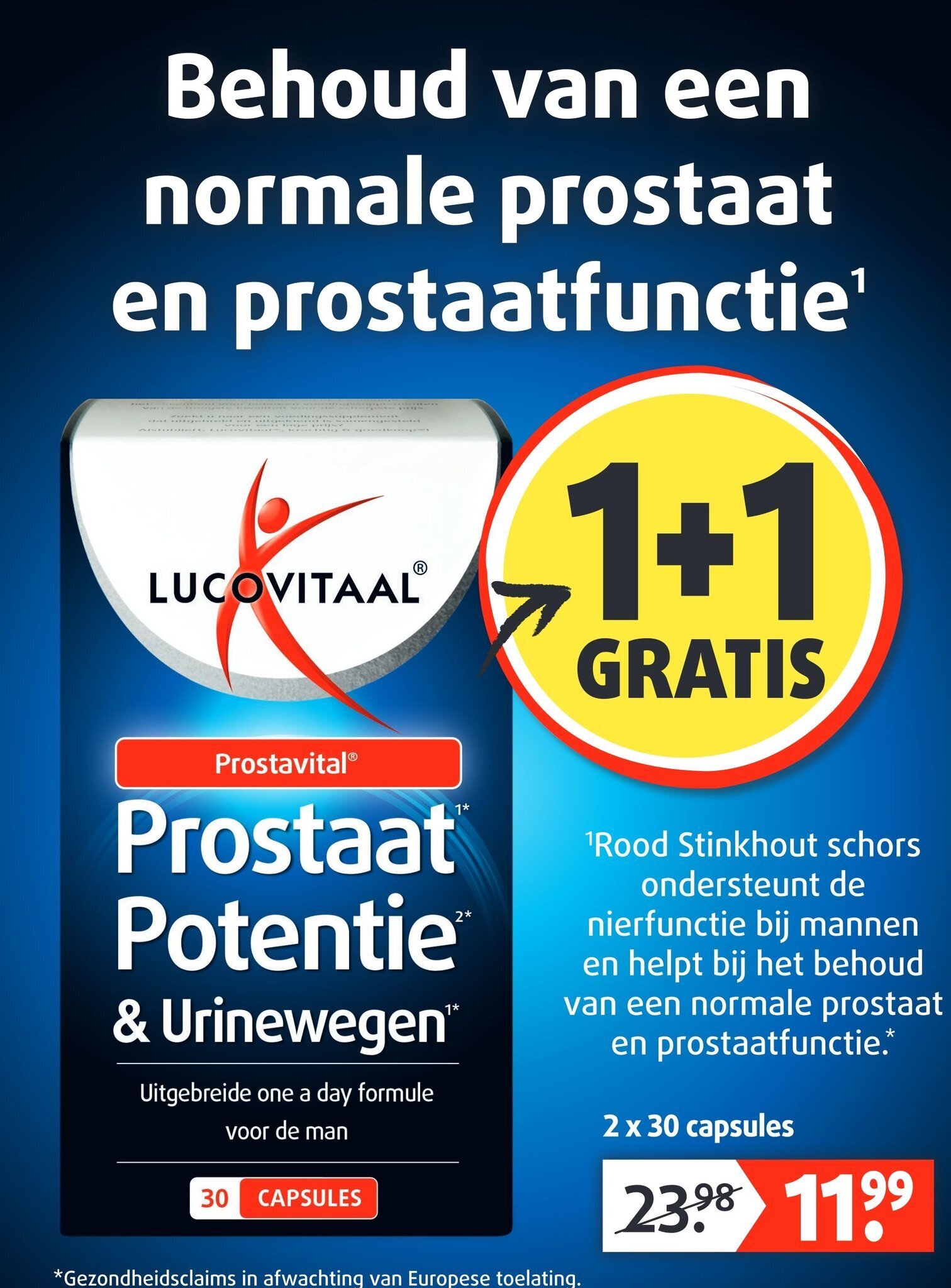 Behoud van een normale prostaat en prostaatfunctie aanbieding bij Lucovitaal