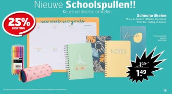 Trekpleister Schoolartikelen aanbieding