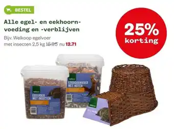 Welkoop Alle egel- en eekhoornvoeding en -verblijven aanbieding