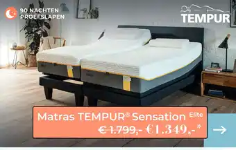 Slaapboulevard Kwakernaat Matras tempur® sensation elite aanbieding