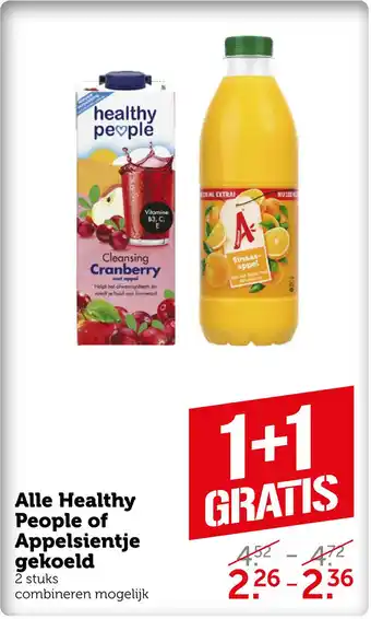 Coop Alle healthy people of appelsientje gekoeld aanbieding