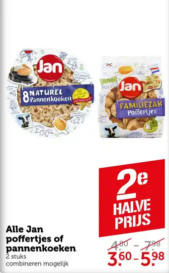 Coop Alle jan poffertjes of pannenkoeken aanbieding