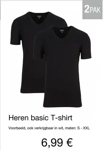 Kik Heren basic t-shirt aanbieding