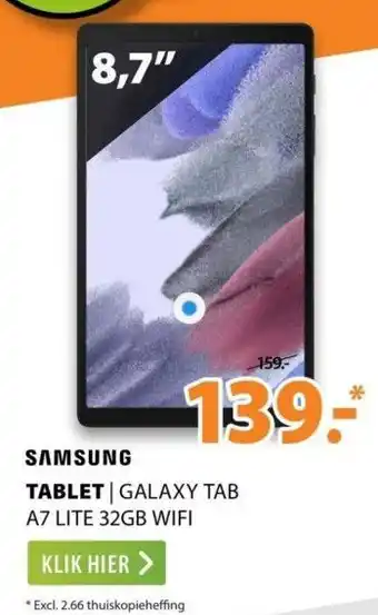 Expert Samsung tablet galaxy tab a7 lite 32gb wifi aanbieding