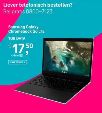 T-mobile Samsung galaxy chromebook go lte 1gb data aanbieding