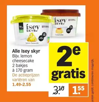 Albert Heijn Alle Isey skyr 2 bakjes a 170 gram aanbieding