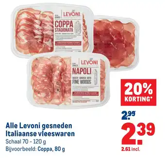 Makro Alle Levoni gesneden Italiaanse vleeswaren aanbieding