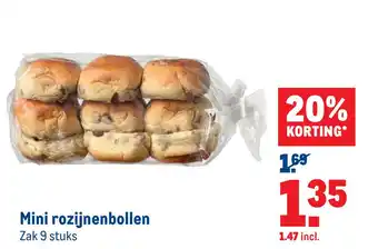 Makro Mini rozijnenbollen aanbieding