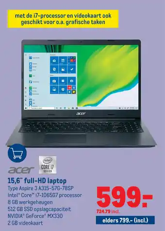 Makro 15,6" full-HD laptop aanbieding