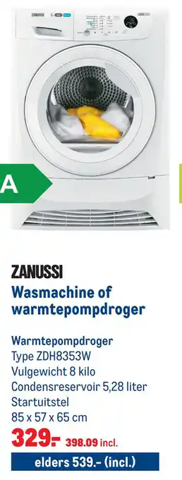 Makro Wasmachine of warmtepompdroger aanbieding