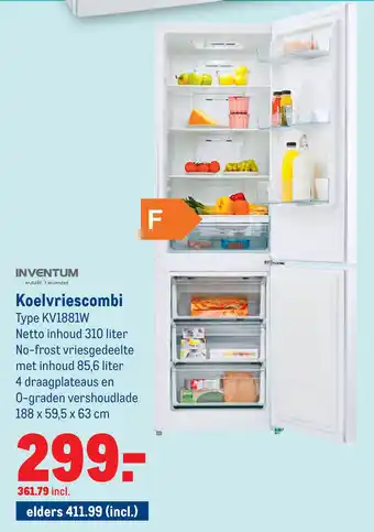 Makro Koelvriescombi aanbieding