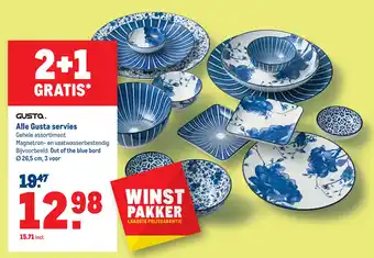 Makro Alle Gusta servies aanbieding