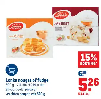 Makro Lonka nougat of fudge aanbieding