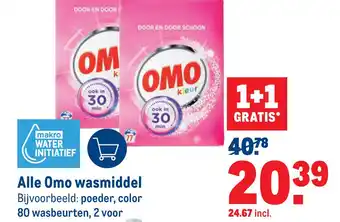 Makro Alle Omo wasmiddel aanbieding