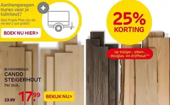 Praxis Cando steigerhout aanbieding