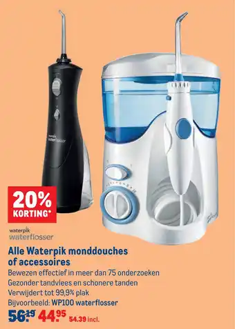 Makro Alle Waterpik monddouches of accessoires aanbieding