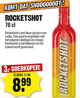 Dirck 3 Rocketshot  70 cl aanbieding