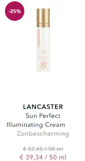 Douglas Lancaster sun perfect illuminating cream zonbescherming 50 ml aanbieding