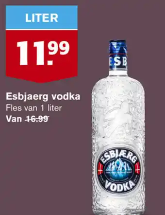 Hoogvliet Esbjaerg vodka 1 liter aanbieding