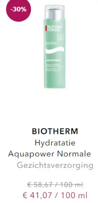 Douglas Biotherm hydratatie aquapower normale gezichtsverzorging 100ml aanbieding