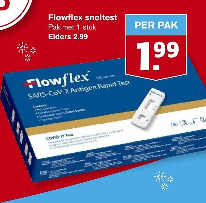 Flowflex sneltest aanbieding bij Hoogvliet