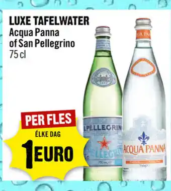 Dirck 3 Acqua Panna of San Pellegrino Luxe Tafelwater 75 cl per fles aanbieding