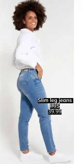 MS Mode Slim leg jeans iris aanbieding