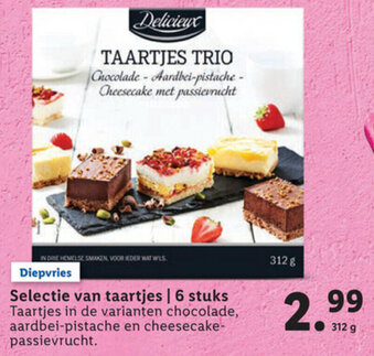 Lidl Delicieux Selectie van taartjes 312g aanbieding