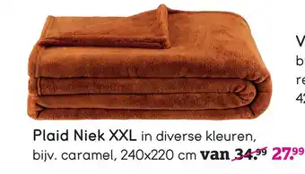 Leen Bakker Plaid niek xxl aanbieding