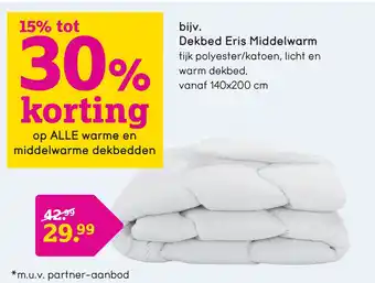 Leen Bakker Dekbed eris middelwarm aanbieding