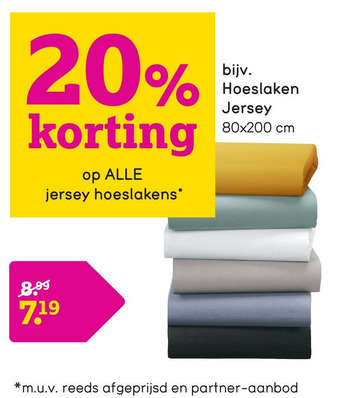 Leen Bakker Hoeslaken jersey aanbieding