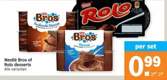 Albert Heijn Nestlé Bros of Rolo desserts aanbieding