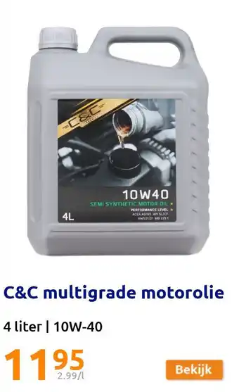 Action C&c multigrade motorolie aanbieding